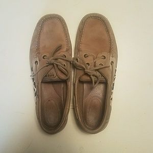 Sperry with lepard print sides